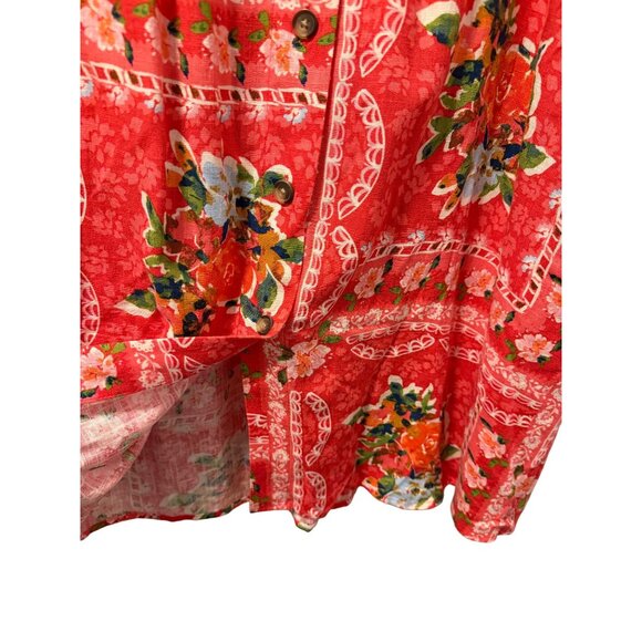 Lauren Conrad Sz XXL Floral Print Skirt Rayon & Linen Blend Elastic Waist Skirt - Picture 10 of 12